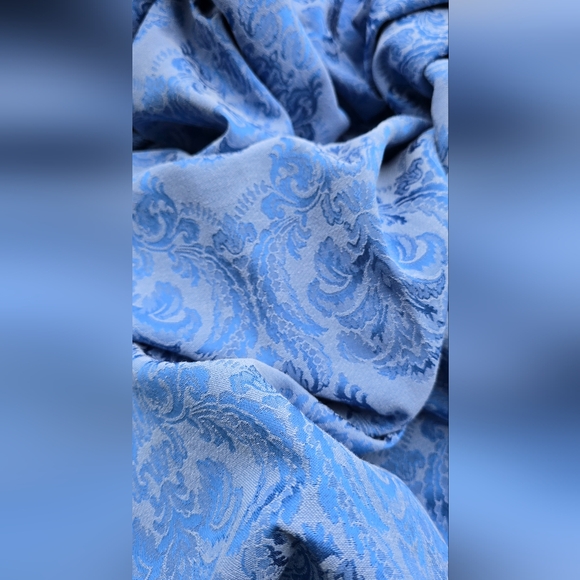 Rare-Vintage "Hanukkah" Blue Damask-Tablecloth Large 58 x 139" - Picture 12 of 14